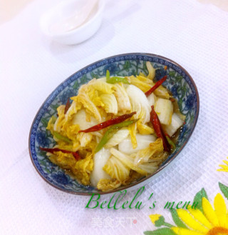 酸辣菜心的做法