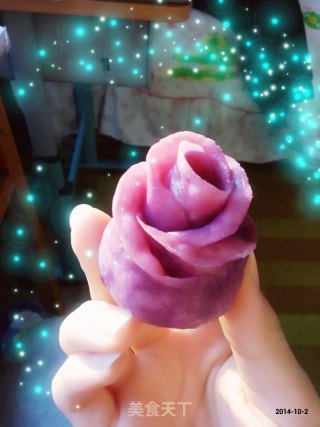 紫薯玫瑰花的做法
