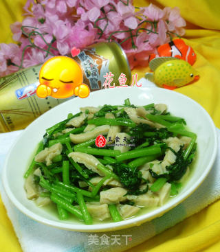 猪肚炒茼蒿的做法
