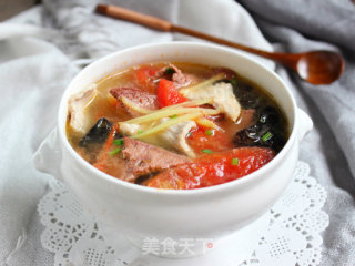 番茄肉片猪肝汤的做法