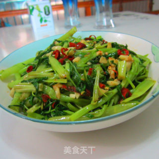 干煸蒜香空心菜的做法