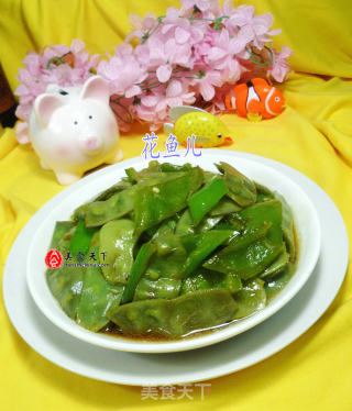 青椒炒扁豆的做法