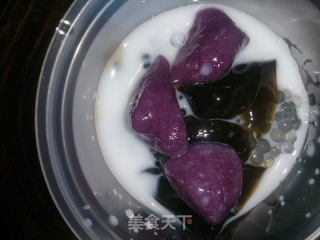 紫薯芋圆西米露的做法
