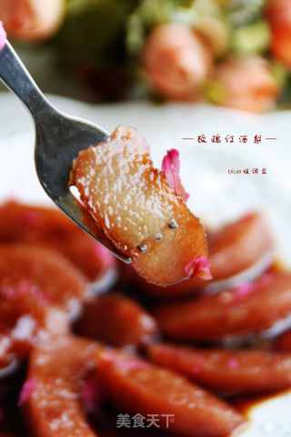 玫瑰红酒梨的做法