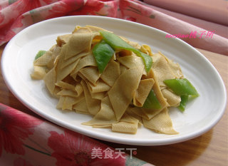 尖椒炒干豆腐的做法