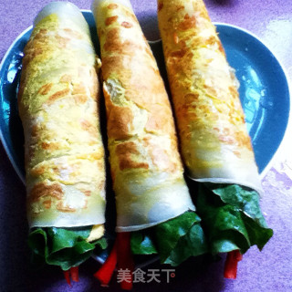 芝士火腿蔬菜卷饼的做法