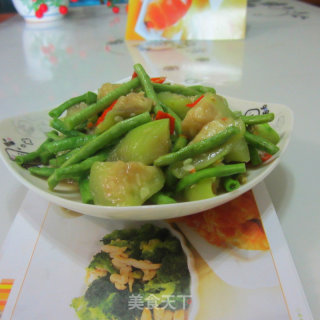 豆角炒丝瓜的做法
