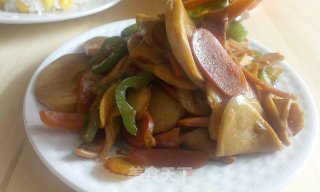 杏鲍菇炒香肠——一个人也要好好吃饭的做法