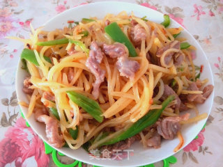小清新牛腩肉炒土豆丝
