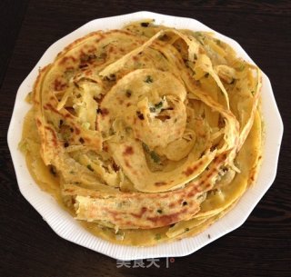 红薯孜然香葱油酥手抓饼的做法