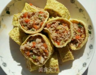 马蹄肉蛋卷的做法