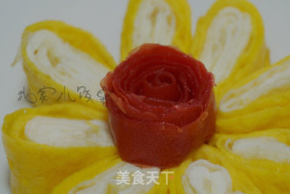 双色鸡蛋花的做法