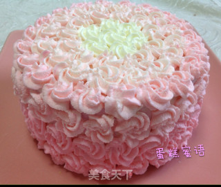 渐变玫瑰花奶油蛋糕的做法