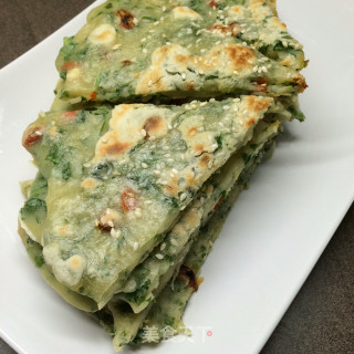 萝卜叶煎饼的做法