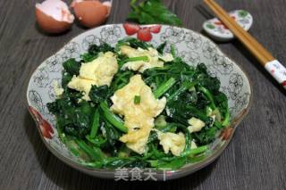 菠菜炒鸡蛋的做法