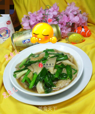 大蒜炒平菇的做法