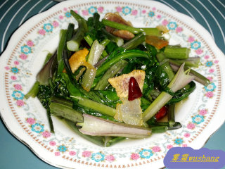 腊肉炒油菜的做法