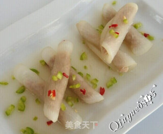 清蒸白萝卜肉卷的做法