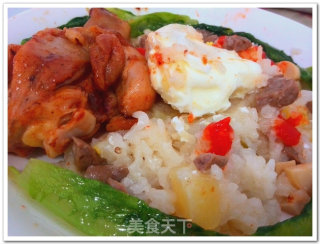 奥尔良鸡腿糯米饭【子璇家】的做法