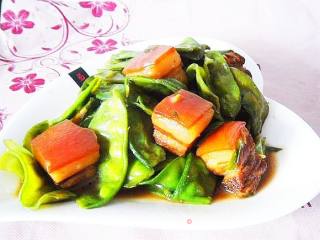 红烧肉烧扁豆的做法