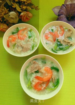鲜虾瘦肉粥的做法