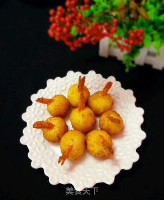 黄金土豆虾球的做法