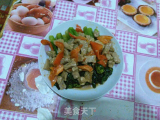 芥蓝炒里脊肉的做法