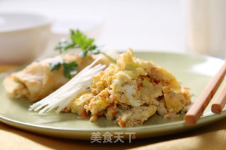 虾酱鸡蛋的做法