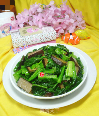 鸡蛋干炒油菜蕻的做法