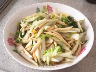 杏鲍菇炒乌菜的做法