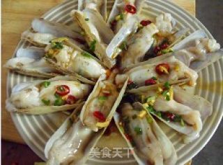 蒸蒸日上(豉油蒸蛏子)的做法步骤：2