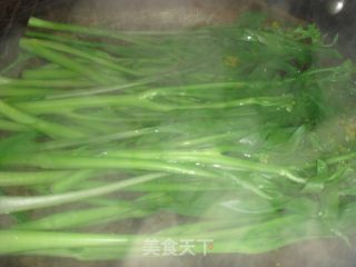 菜心炒粉丝的做法步骤：2