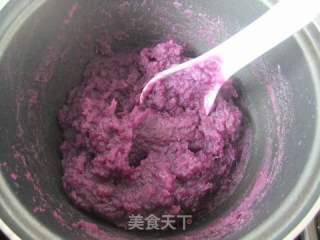椰香紫芋的做法步骤：2
