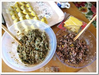 馄饨双馅儿的做法步骤：2
