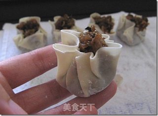 糯米鸡肉烧麦的做法步骤：2