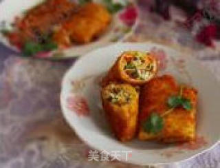 私房酥脆之豆腐排的做法步骤：2