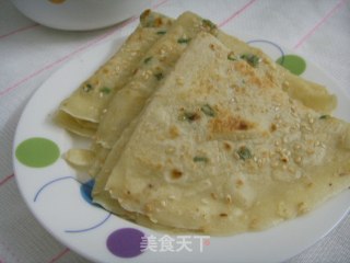 葱香鸡蛋摊饼的做法步骤：2