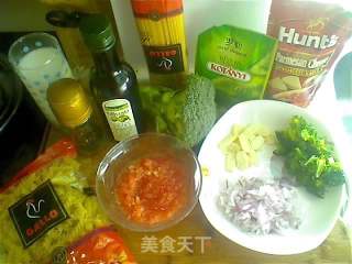 pasta(红白酱混合版)的做法步骤：2
