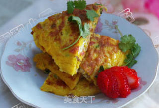 菜脯蛋饼的做法步骤：2