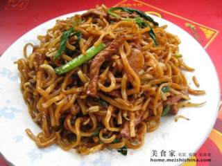 肉丝炒面的做法步骤：2