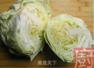 虾油炒粉丝卷心菜的做法步骤：2