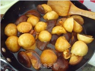 香菇油面筋的做法步骤：2