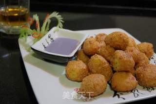 蓝莓豆腐丸子的做法步骤：2