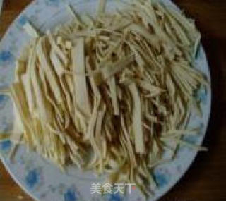 全素菜之双菇豆皮的做法步骤：2