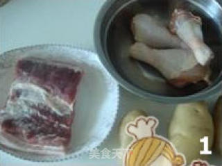 肉勾鸡的做法步骤：2