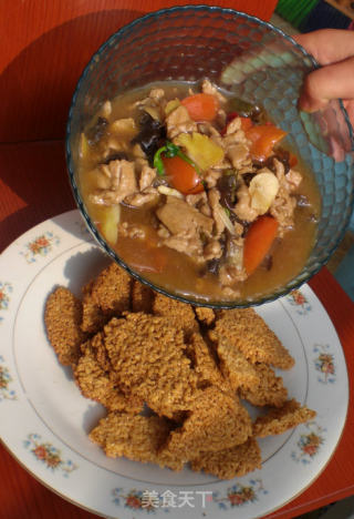 锅巴肉片的做法步骤：2