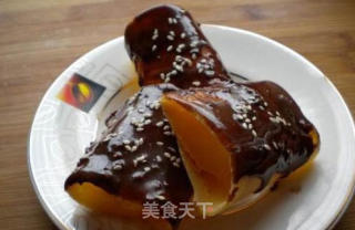 橙香巧克力薄饼的做法步骤：2