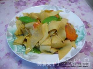 尖椒干豆腐的做法步骤：3