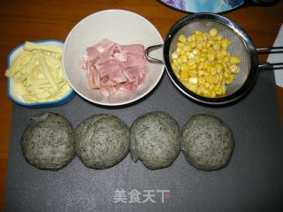 培根芝士面包的做法步骤：2