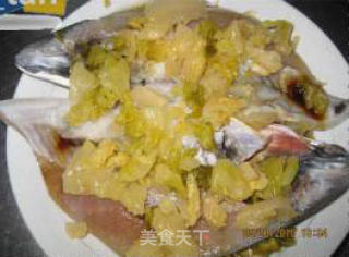 酸菜蒸虱目鱼肚的做法步骤：2